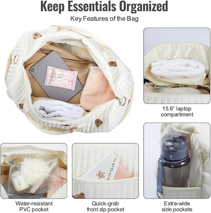 Women’s Travel Duffel Bag – Large Weekender & Overnight Travel Bag with Wet Pocket, Carry-On Friendly, Ideal as Hospital or Maternity Bag for Labor and Delivery - Image 6