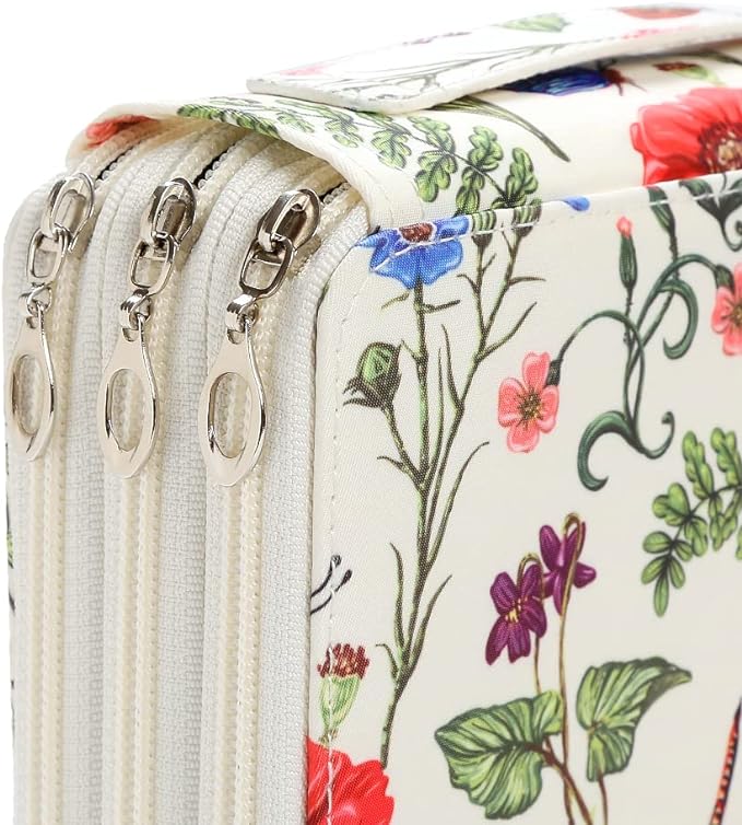 120 Slots Colored Pencil Case Organizer 3-Layer | Twill Oxford fabric Pencil Case Holder with Handle Strap Pencil Box Large for Colored Pencils Watercolor Pencils - Image 5