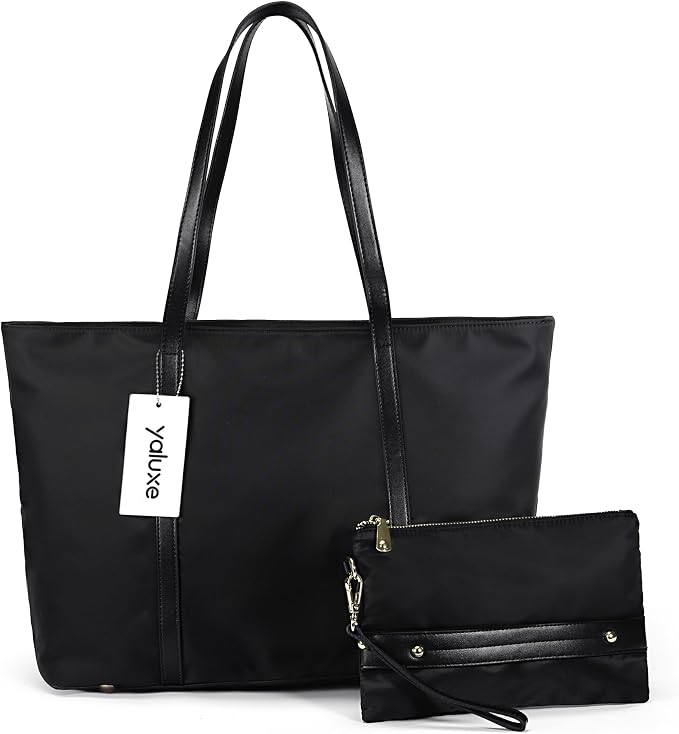 YALUXE Women's Nylon Tote Bags Large Capacity Shoulder Bags Work Handbags Purses Travel Beach Bags | Nylon by YALUXE