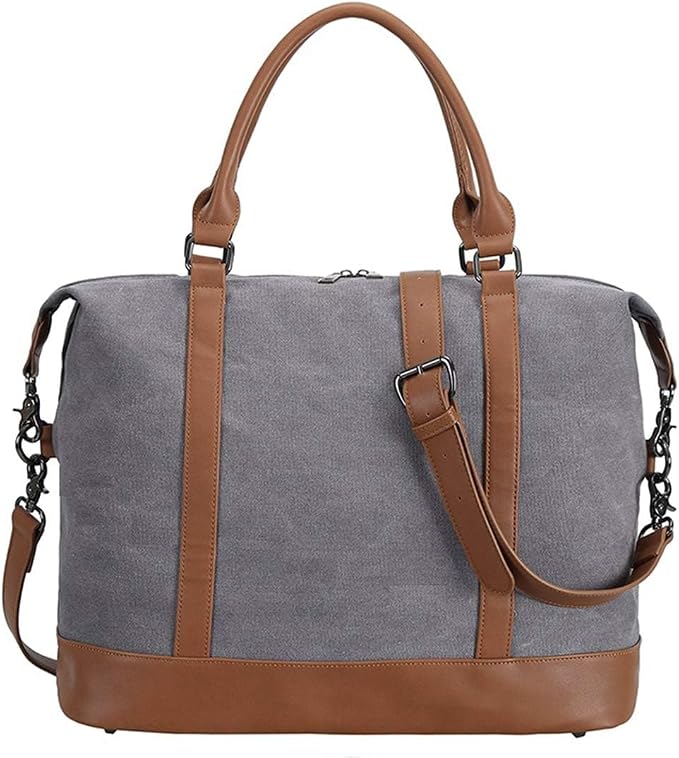 Bluboon Travel Tote Bags with Zipper Ladies Canvas Bag Weekender Overnight Bag for Women Carry on Duffel Bag Trolley Sleeve by BLUBOON