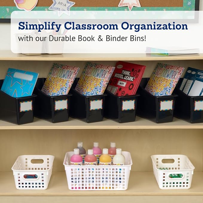 Really Good Stuff Durable Book & Binder Holders - 6 Pack - Black - Image 2