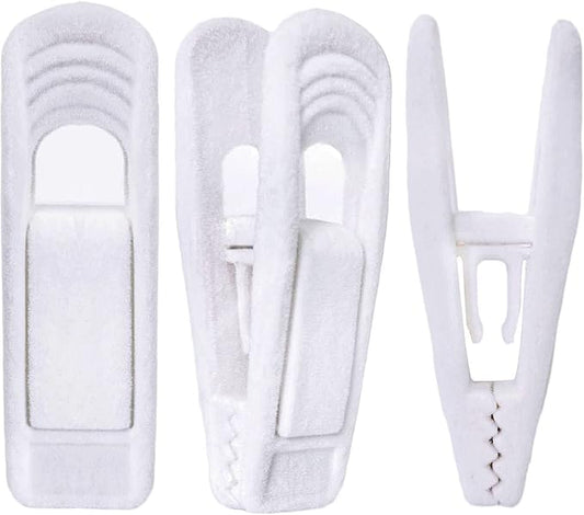 TOFIIGREM White Velvet Hangers Clips 40 PCS, Pants Hangers Velvet Clips Easily Add to Velvet Hanger, Skirt Suit Pants Clothes Velvet Hangers, Baby Kids Hangers Clips by TOFIIGREM