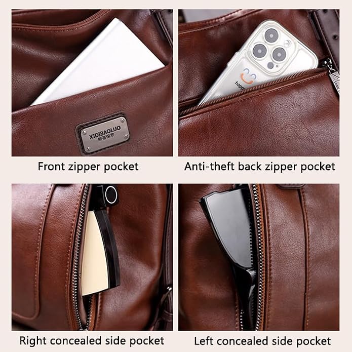 Handbags and Purses for women Vegan Leather Tote Bag for Women Satchel Shoulder Bags Travel Purse with Compartments - Image 5