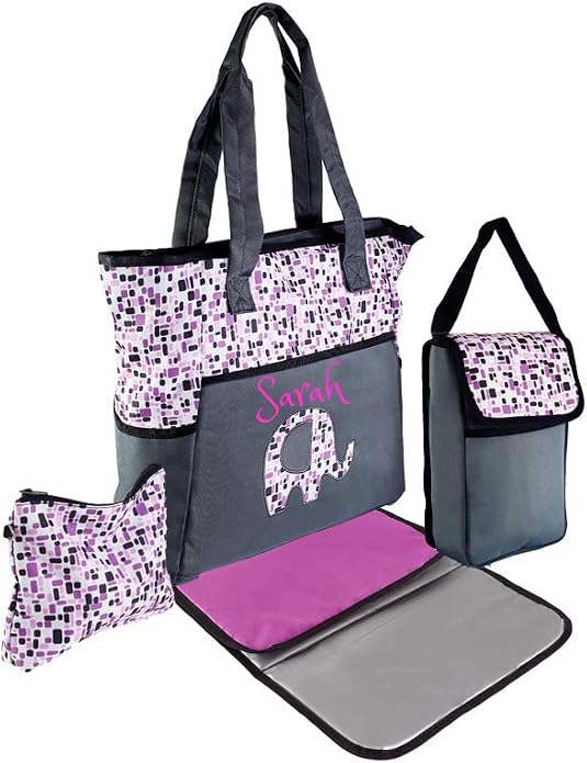 PERSONALIZED Large Diaper Knapsack/Tote Backpack/Messenger Shoulder Bag by DreamEmbroidery