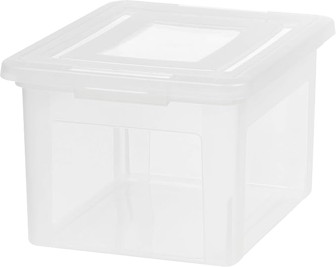 IRIS USA 35 Qt. Letter/Legal File Box with Latching Lid, Clear | Organize lesson plans, classroom files and teaching materials with clear storage for teachers, schools and educators - Image 8