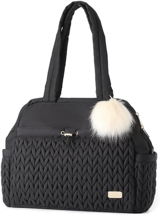 Asha Diaper Bag Tote For Daily Use, Travel Shoulder Diaper Bag With Long Strap by LUKJOJO