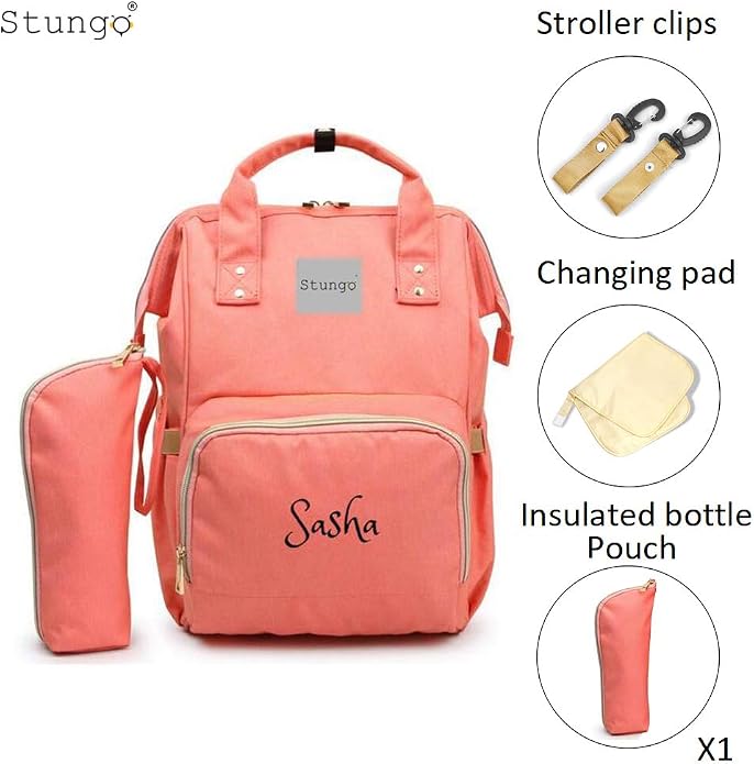 PERSONALIZED Large Diaper Knapsack/Tote Backpack/Messenger Shoulder Bag - Image 2