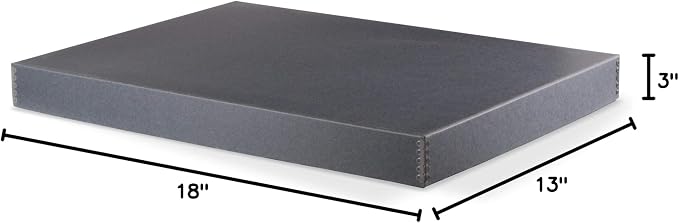 Blue/Grey Drop-Front Newspaper Preservation Box - 13W x 18L x 3" H - Image 5