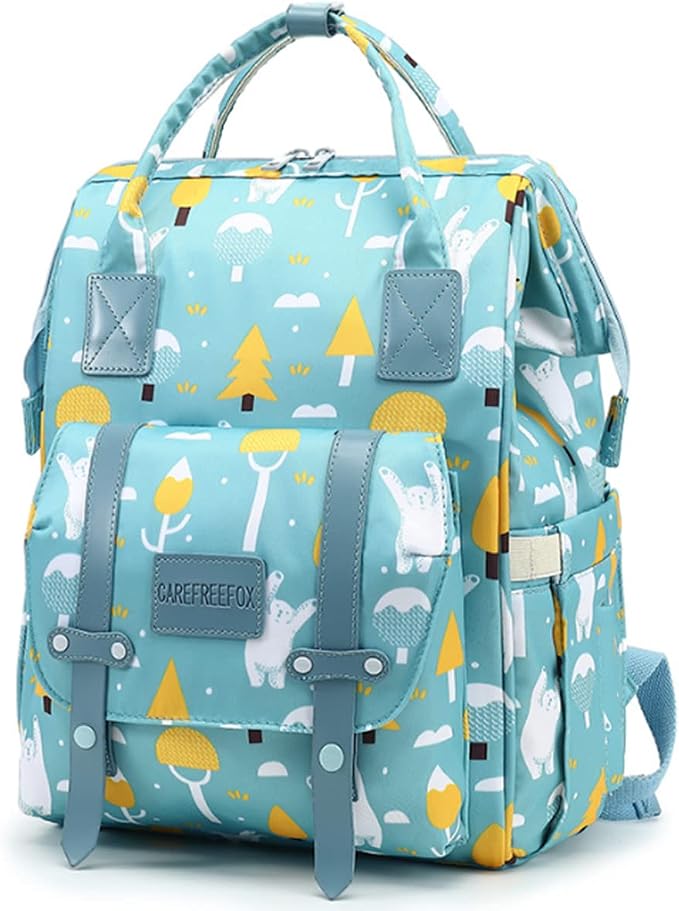 Large Capacity Baby Diaper Bag Backpack Waterproof Travel Nappy Diaper Bags Cute for Girls Boys (Swing Bear) by Naxdawon