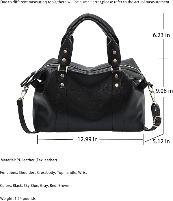 Handbags and Purses for women Vegan Leather Tote Bag for Women Satchel Shoulder Bags Travel Purse with Compartments - Image 6