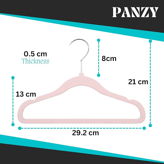30 Pack Kids Velvet Clothes Hangers, Non-Slip Clothes Hangers for Infant and Toddler, Ultra-Slim Space Saving for Nursery Closet Organisation - Image 2