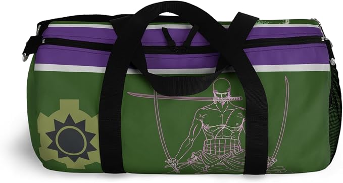 Anime Gym Bag for Women Men - Large Capacity Waterproof Workout Fitness Travel Sports Bags Fashion Street Camping Expandable Carry On Duffle Bag For Couple (Green Zzro) PTY - Image 7