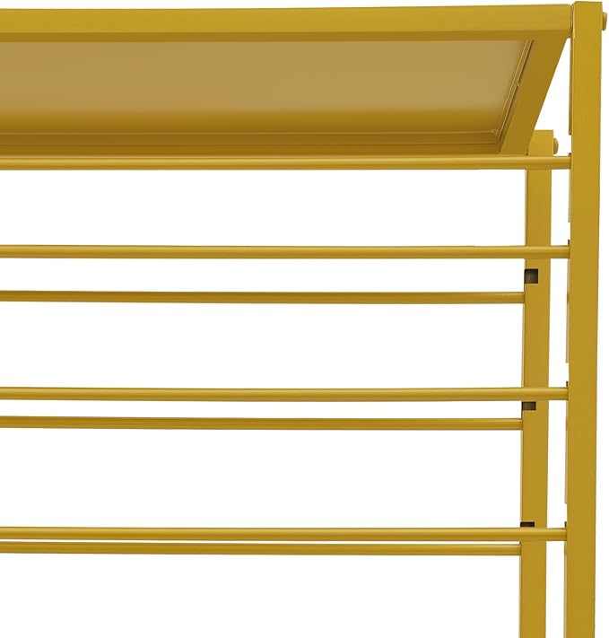 Ribbon Holder Organizer Rack, Double-Sided 16-Layer Ribbon Shelf with Wheel | Ribbon Display Rack, Multifunctional Metal Flower Wrapping Paper Storage Stand for Craft Room Flower Shop, Gold - Image 6