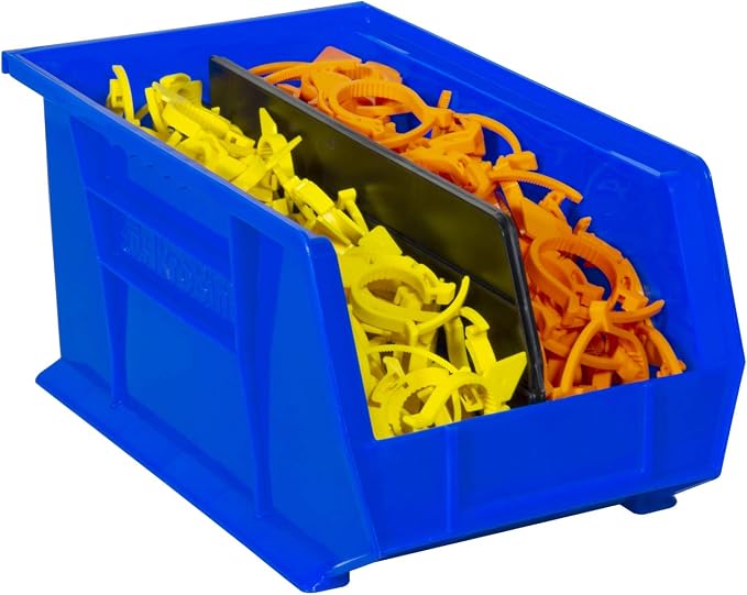 Akro-Mils 40245 Plastic Length Dividers for AkroBins Stackable Storage Bins Models 30240, 30245, Custom Storage Inserts for Tools, Crafts & Supplies, 6-Pack, Black - Image 2