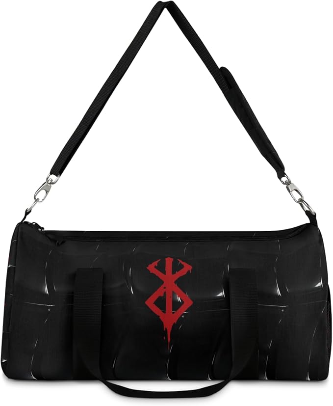 Anime Gym Bag for Women Men - Large Capacity Waterproof Workout Fitness Travel Sports Bags Fashion Street Camping Expandable Carry On Duffle Bag For Couple (Black Berserk) PTY - Image 3