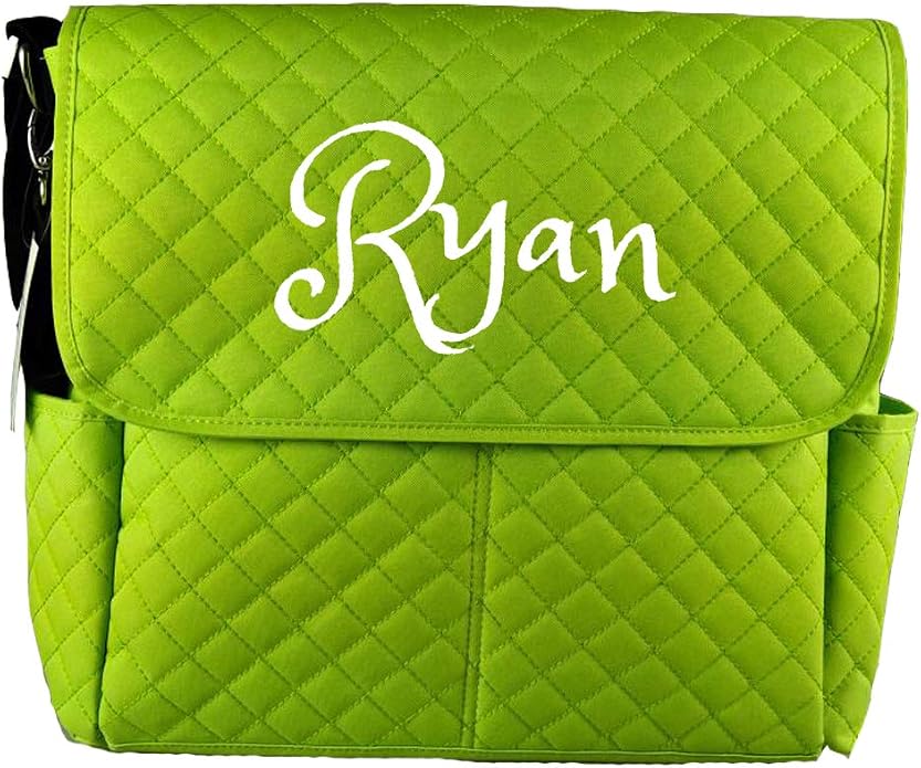 PERSONALIZED Large Diaper Bag Messenger Bag Baby Shoulder Bag Monogram Custom Diaper bag by DreamEmbroidery