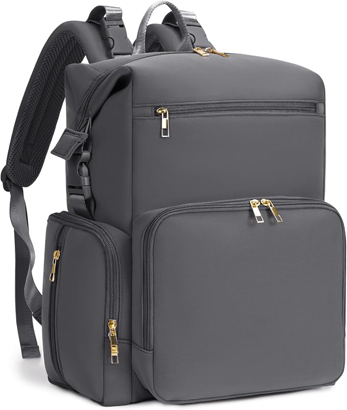 CEI-CEI Neoprene Diaper Bag Backpack with Insulated Pockets, Large Newborn Baby Maternity Bags Travel Tote with Changing Pad by CEI-CEI