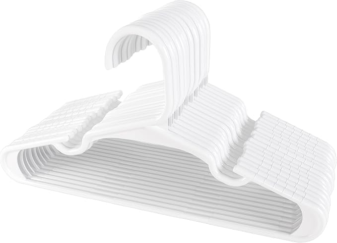 Utopia Home Kids Hangers 160 Pack – 11.5 Inch Baby Closet Hangers White | Plastic baby hangers | Fits children's & infant clothes | Gentle on delicate garments - Image 8
