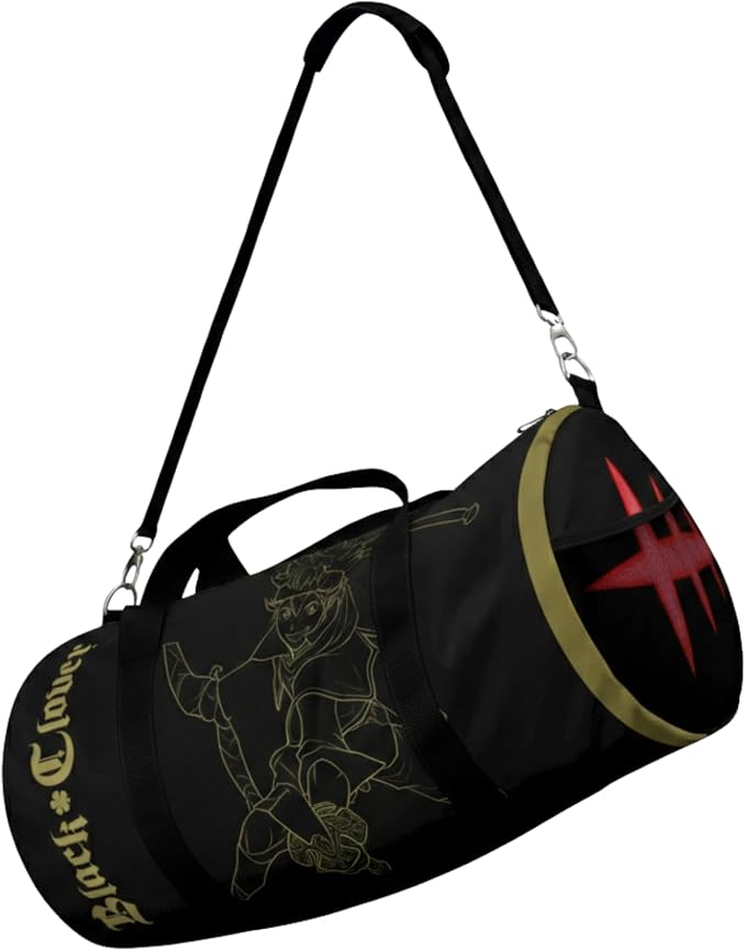 Anime Gym Bag for Women Men - Large Capacity Waterproof Workout Fitness Travel Sports Bags Fashion Street Camping Expandable Carry On Duffle Bag For Couple (Clover) PTY by CrownLimitedSupply