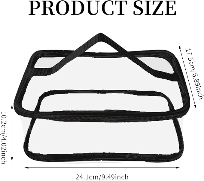 12 Packs Toy Storage Bags with Zipper PVC Waterproof Toy Bags Plastic Storage Organizer Clear Organizing Bags for Board Games Building Blocks Puzzles Small Toys Kids Books Classroom(Black) - Image 2