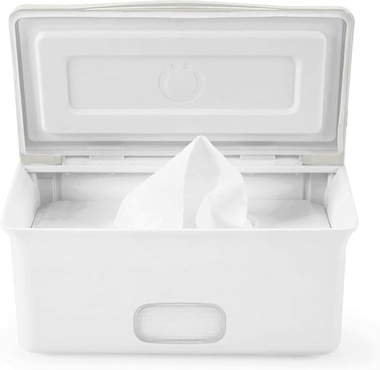 Ubbi Baby Wipes Dispenser with Weighted Plate, Oat | Rubber Seal Keeps Wipes Fresh, Non-Skid Feet, Holds Standard Pack of Wipes, Baby Changing Station Essential by Unknown