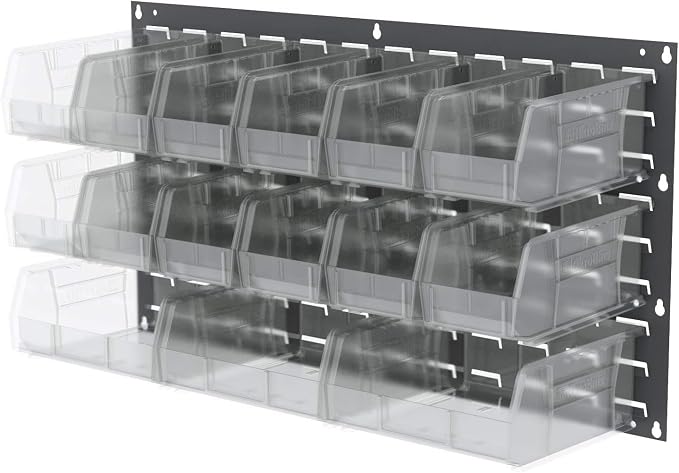 Akro-Mils 30230 AkroBins Plastic Storage Bins, 11"x5"x5", Clear, 12-Pack | Space-Saving Stackable Bins for Garage, Pantry, Craft Organization - Image 10