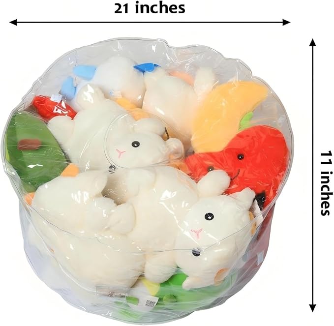 Clear Stuffed Animal Storage Bean Bag Chair Cover - Extra Large 150L, Waterproof & Easy-Clean Toy Organizer with Plastic Window,forNursery, Bedroom, Playroom (Cover Only, No Filler) (C1pcs) - Image 2