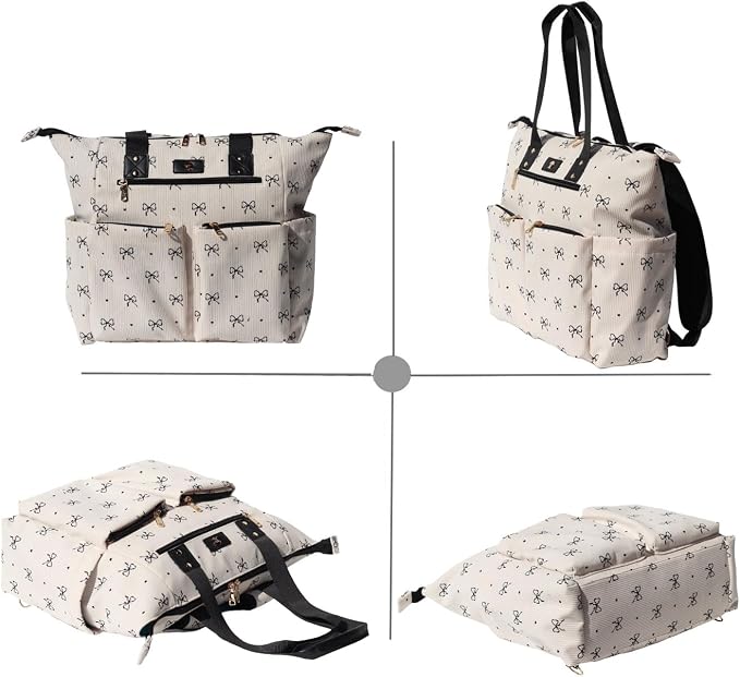 Diaper Tote Bag Totepack Backpack 2 in 1 for Women Multifunctional Large Capacity with Insulated Pockets Travel | Multifunctional - Image 6