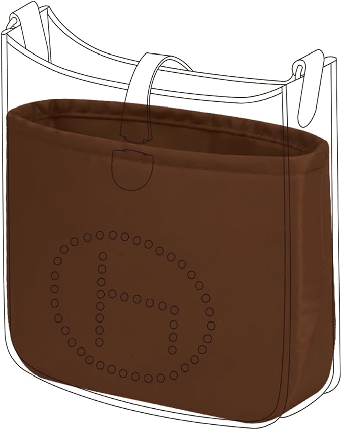 DGAZ Silky Purse Organizer Insert Fits Evelyne TPM/PM/GM/TGM Bags, Luxury Handbag & Tote Organizer, Simplicity bag organizer（Gold,PM） | Soft and Lightweight,Perfect Fit,Multi-pocket Storage,Bag Protector,Luxury Bag Care,Handmade,for Smooth Bag Organizer by DGAZ
