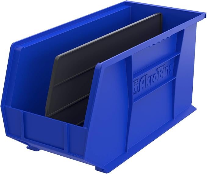 Akro-Mils 40265 Plastic Length Dividers for AkroBins Stackable Storage Bins Model 30265, Custom Storage Inserts for Tools, Crafts & Supplies, 6-Pack, Black - Image 2