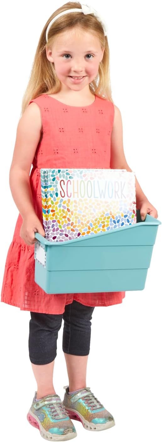 Really Good Stuff Durable Book & Binder Holder, 6-Pack, Water | 5.5" x 12.5" x 7.5", Classroom Organization, Storage Solution, Sturdy & Versatile - Image 7