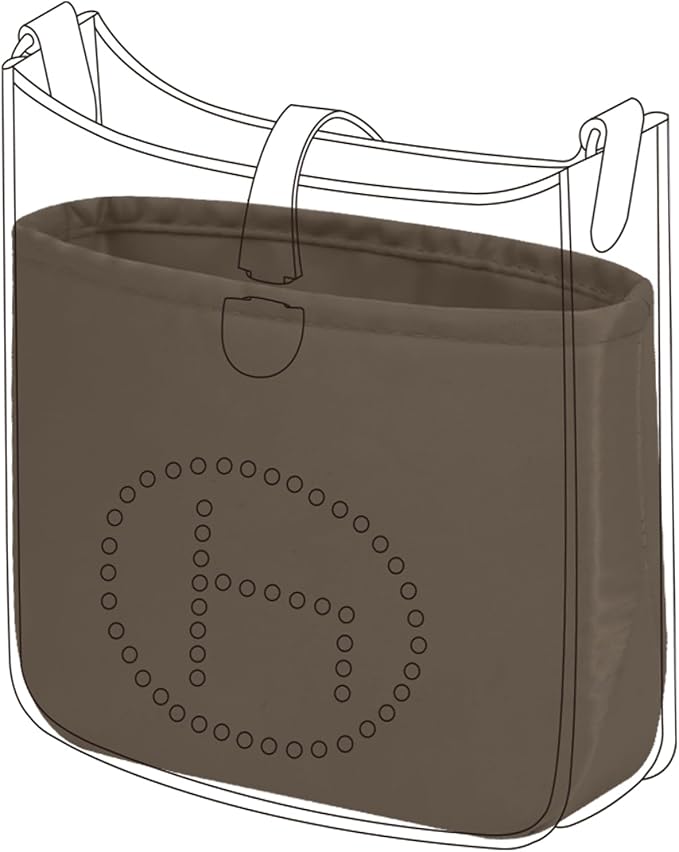 DGAZ Silk Purse Organizer Insert for Evelyne Bag(Etoupe grey,GM) | Soft and Lightweight,Perfect Fit,Multi-pocket Storage,Bag Protector,Luxury Bag Care,Handmade,for Smooth Bag Organizer by DGAZ