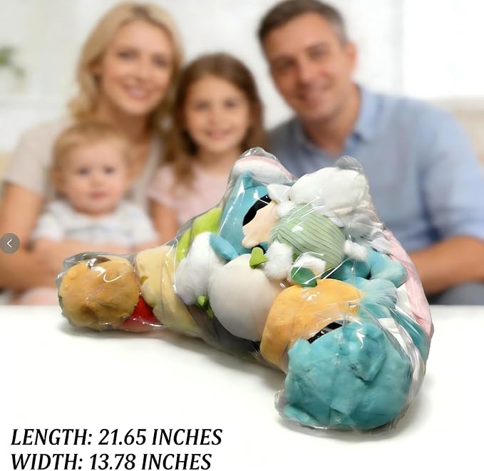 Clear Stuffed Animal Storage Bean Bag Chair Cover - Extra Large 150L, Waterproof & Easy-Clean Toy Organizer with Plastic Window,forNursery, Bedroom, Playroom (Cover Only, No Filler) (S) - Image 2