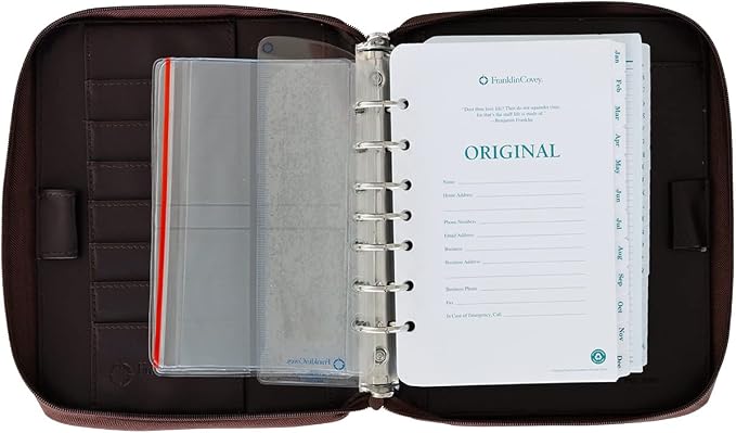 FranklinCovey - Planning System Ring-Bound Binder - Includes Undated Planner | Vinyl - Zipper Binder (Classic, Burgundy) - Image 8