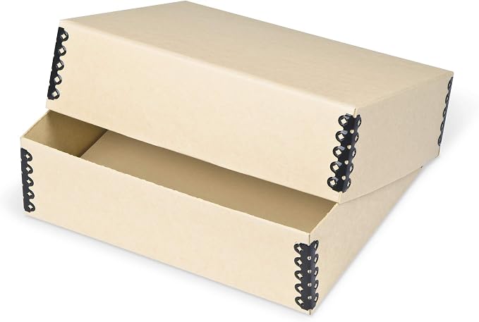 Tan Deep Lid Print/Photo Preservation Box - 8 1/2W x 10 1/2L x 3" H by GaylordArchival