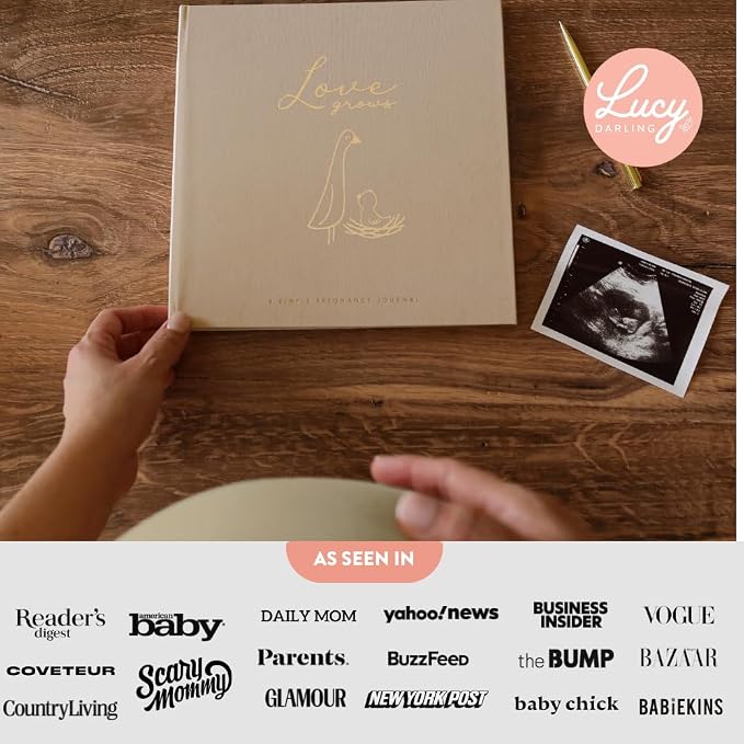Lucy Darling Pregnancy Journal & Memory Book, Mom & Baby Diary, Pregnancy Must Haves for Expecting First Time & Experienced Moms, Maternity Milestone Gifts, Premium Baby Book Keepsake (Desert Sand) - Image 5