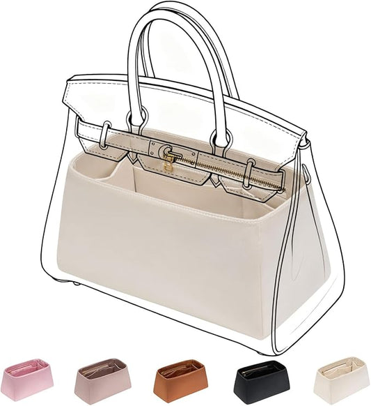 ZTUJO Silky Purse Organizer For Birkin, Luxury Purse Organizer Insert (Craie, BK25) by ZTUJO