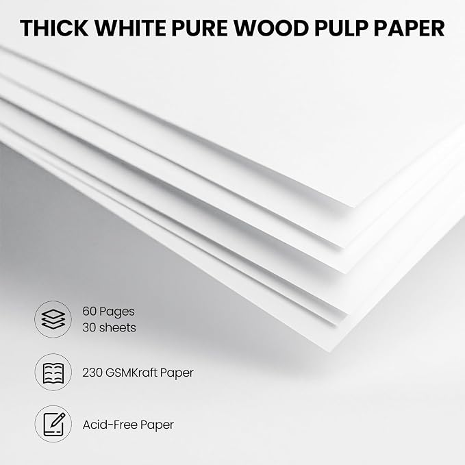 3 Ring Binder 12x12 Inch Large Scrapbook Photo Album, Linen Cover Scrap Book with 30 Plastic Sleeves 60 Pages 12 x 12 Scrapbooks White Pages for Wedding Couples Baby Travel Mothers Day Gifts(Beige) - Image 5