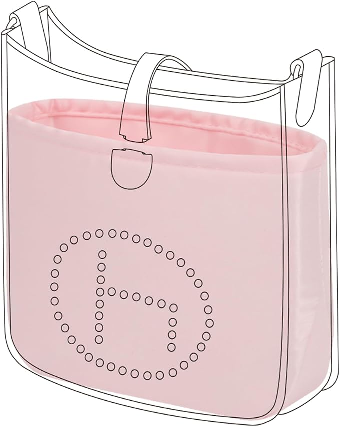 DGAZ Silk Purse Organizer Insert for Evelyne Bag(23,Pink) | Soft and Lightweight,Perfect Fit,Multi-pocket Storage,Bag Protector,Luxury Bag Care,Handmade,for Smooth Bag Organizer by DGAZ
