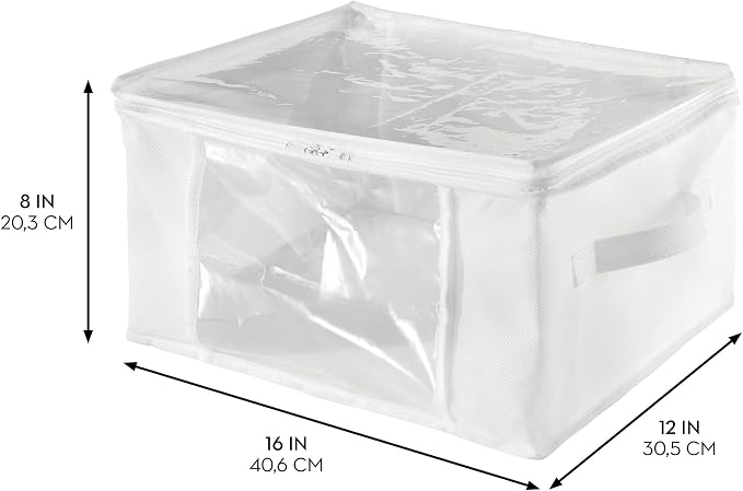 iDesign Fabric Storage Bags with Zipper, Medium, Set of 2, 16" x 12" x 8" - Image 5