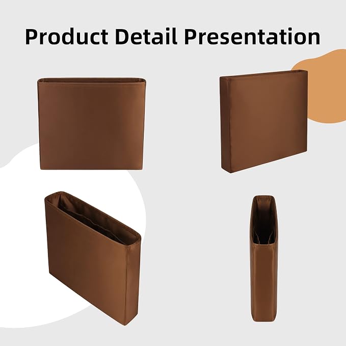 DGAZ Silk Purse Organizer Insert for Evelyne Bag(Gold,TPM) | Soft and Lightweight,Perfect Fit,Multi-pocket Storage,Bag Protector,Luxury Bag Care,Handmade,for Smooth Bag Organizer - Image 9