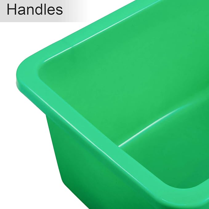 Zonon 12 Pcs Plastic Cubby Storage Bin Back to School Classroom Cubby Organization Storage Container with 1 Pack Self Adhesive Label for Office School Library(Mixed Colors,11.61 x 7.68 x 4.92) - Image 4