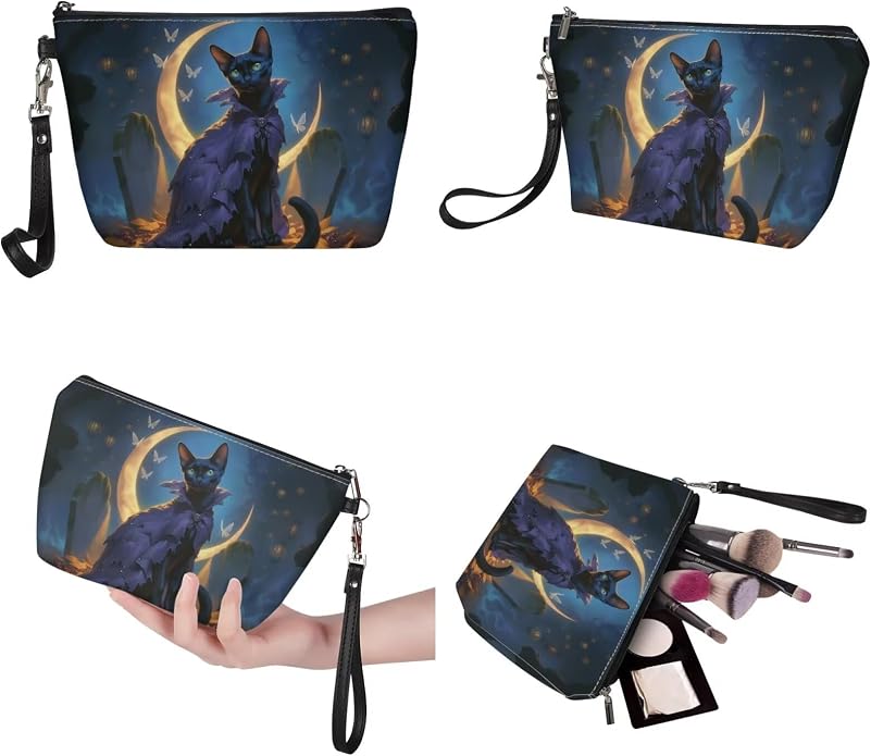 GIFTPUZZ Women Top Handle Bags Handbags with Zipper Leather Wallet Cash Card Phone Holder and Makeup Bag Set 3pcs - Image 6