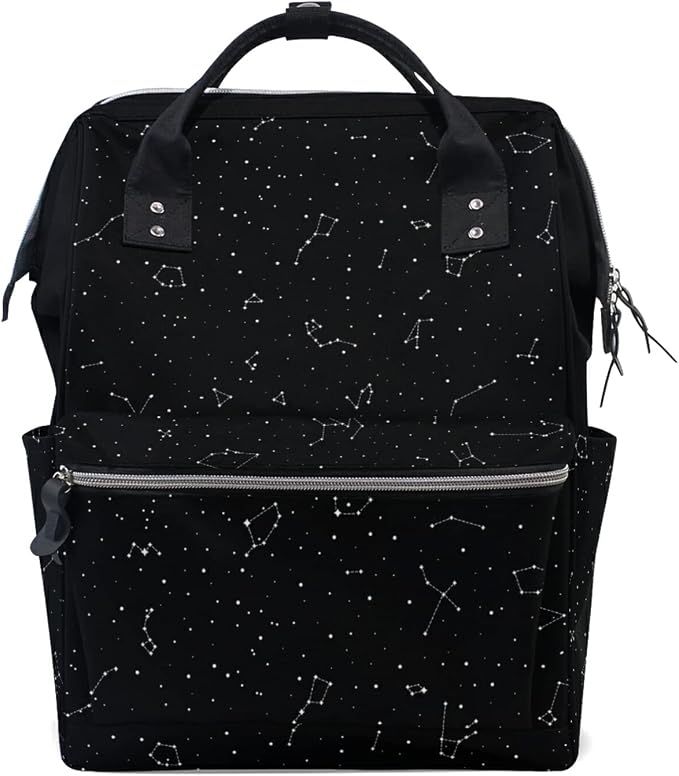 Large Capacity Baby Diaper Bag Star Constellation Durable Multi Function Travel Backpack by DERLONKAJE