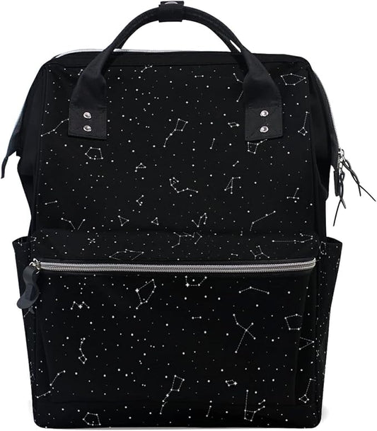 Large Capacity Baby Diaper Bag Star Constellation Durable Multi Function Travel Backpack by DERLONKAJE