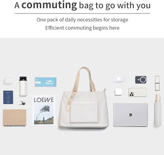 Kingsons Tote Bag for Women, Large Nylon Tote handbags, waterproof Laptop Tote with 14" MacBook Pro Compartment - Image 4
