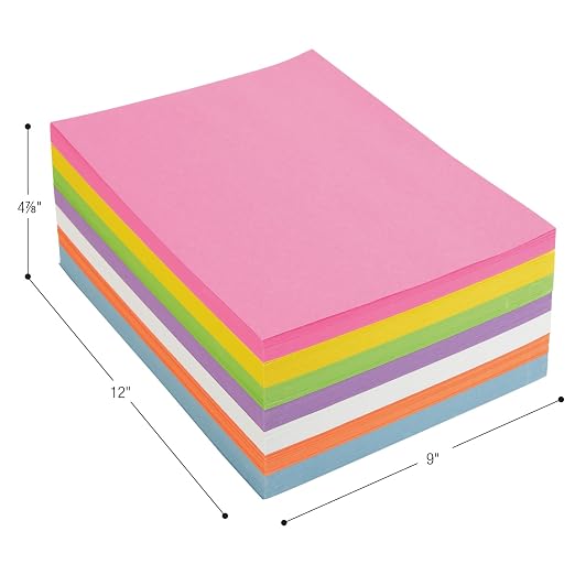 Colorations Construction Paper for Kids - 7 Colors - 3600 Bulk Sheets of 9X12 - Assorted Pack of Heavy-Duty Craft Paper | 3600 Sheets Bright Colored Paper, Bulk Pack Art Paper, Arts & Crafts, School Supplies, Drawing, Coloring, 3D Art - Image 8