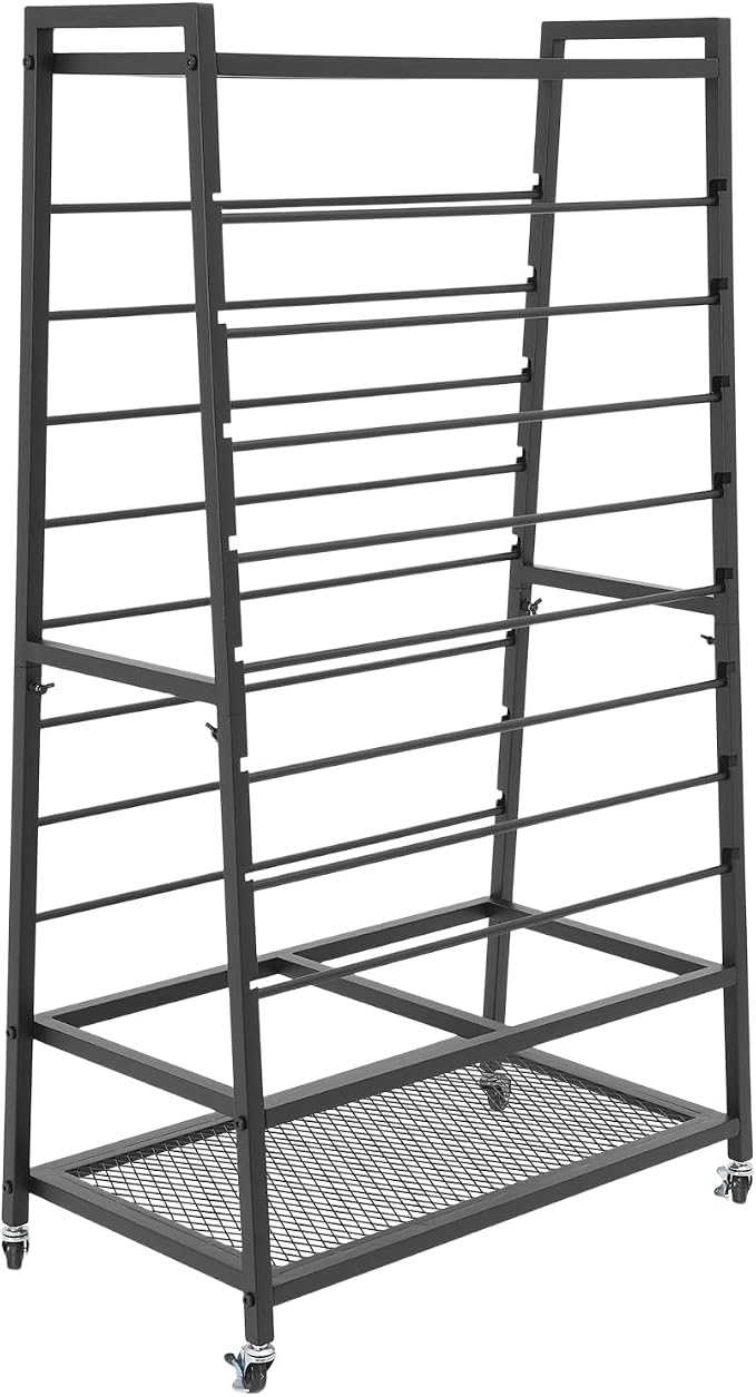 16 Tier Ribbon Organizer for Craft Room, Double-Sided Ribbon Holder Organizer Rack, Black Metal Ribbon Storage Rack for Craft Room Cake Shop Flower Store - Image 4