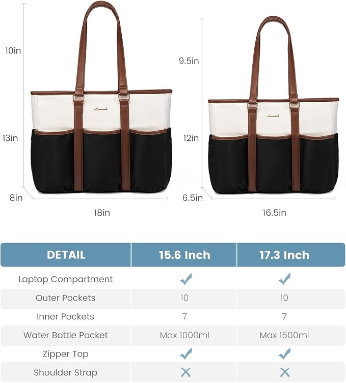 LOVEVOOK Teacher Tote Bag for Women Work, Nurse Laptop Bag for Women, Utility Everything Tote For Work/Travel/College/Daily, Professional Computer Purse Large Handbag With Multi Pockets - Image 8