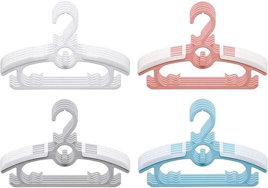 Baby Closet Hangers,20Pack Space Saving Kids Hangers | Colorful Non-Slip Toddler Clothes Hangers 11-14" Adjustable Plastic Infant Hangers For Girl Boy Toddler Kids Child. by Gencuoir
